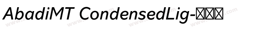 AbadiMT CondensedLig字体转换